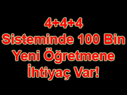 Yeni Sistemde 100 Bin Yeni Öğretmene İhtiyaç Var