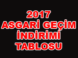 2017 AGİ Tutarları Tablosu